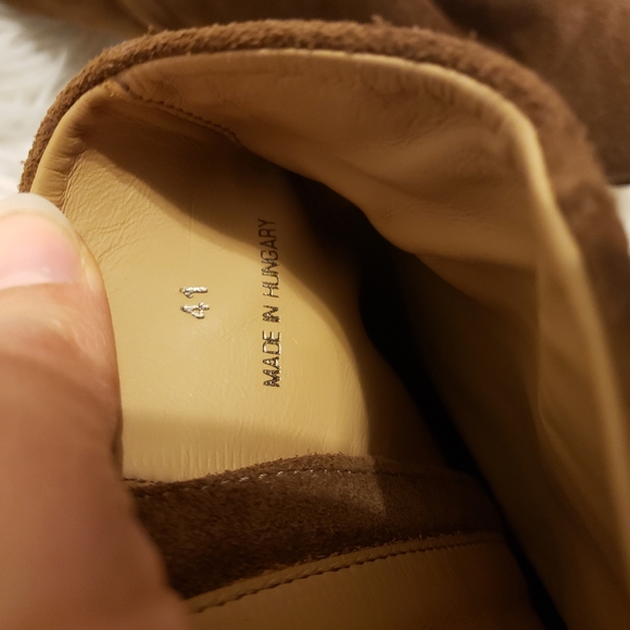 Closed Suede Booties brown size 41 ankle height Leather - Picture 2 of 9